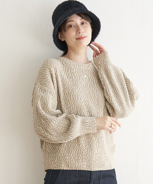 ikka（イッカ）の「太畦モールニット（ニット/セーター・レディース・ミント/ピンク/オフホワイト/ベージュ・L/M/S）」の22枚目の写真