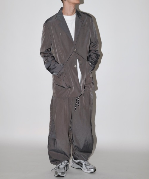 SUPERTHANKS(スーパーサンクス)の「【撥水加工】2ボタンジャケット ネオブレザー(ユニセックス)Neo blazer (Ny taffeta)(ナイロンジャケット・メンズ・ブラック/グレー/ネイビー・M/S/L)」の14枚目の写真