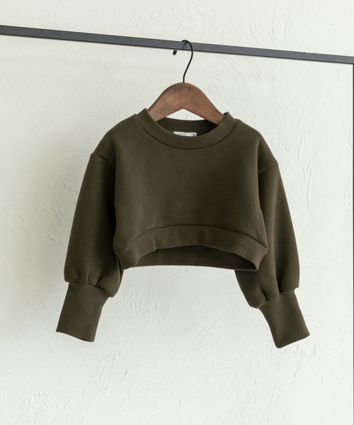 sea and shells by pairmanon（シーアンドシェルズバイペアマノン）の「【sea and shells by pairmanon】裏起毛 ショート丈スウェット（その他ベビーウェア・キッズ・ブラウン/アイボリー/ベージュ・90/100/110/80）」の2枚目の写真