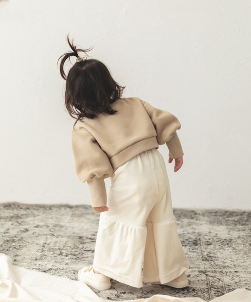 sea and shells by pairmanon（シーアンドシェルズバイペアマノン）の「【sea and shells by pairmanon】裏起毛 ショート丈スウェット（その他ベビーウェア・キッズ・ブラウン/アイボリー/ベージュ・90/100/110/80）」の5枚目の写真