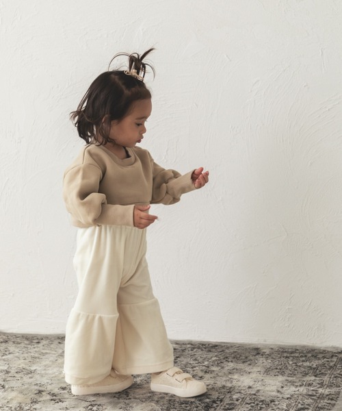 sea and shells by pairmanon（シーアンドシェルズバイペアマノン）の「【sea and shells by pairmanon】裏起毛 ショート丈スウェット（その他ベビーウェア・キッズ・ブラウン/アイボリー/ベージュ・90/100/110/80）」の6枚目の写真