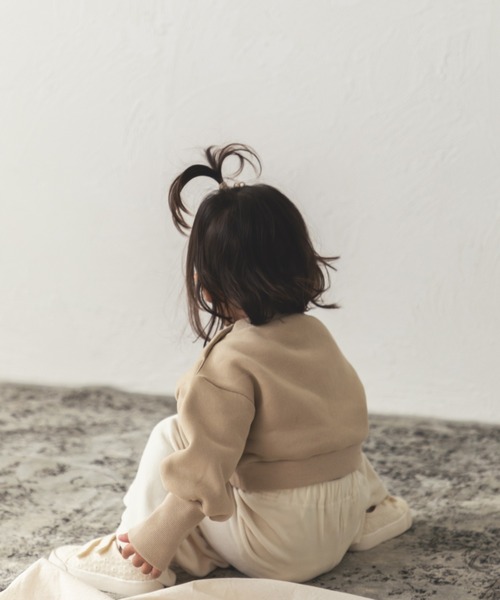 sea and shells by pairmanon（シーアンドシェルズバイペアマノン）の「【sea and shells by pairmanon】裏起毛 ショート丈スウェット（その他ベビーウェア・キッズ・ブラウン/アイボリー/ベージュ・90/100/110/80）」の8枚目の写真