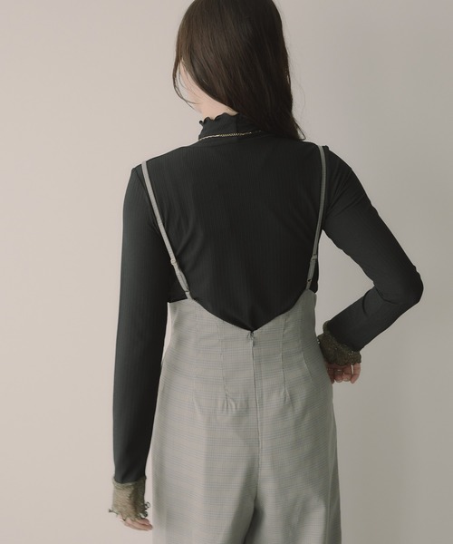 saloon(サルーン)の「SALOON(サルーン)/ラメ切り替えロンT(Tシャツ/カットソー・レディース・ブルー/ブラック/オフホワイト・FREE)」の7枚目の写真