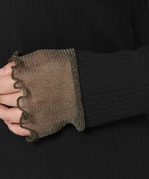 saloon(サルーン)の「SALOON(サルーン)/ラメ切り替えロンT(Tシャツ/カットソー・レディース・ブルー/ブラック/オフホワイト・FREE)」の20枚目の写真