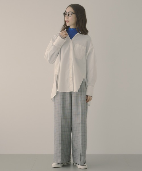 saloon(サルーン)の「SALOON(サルーン)/ラメ切り替えロンT(Tシャツ/カットソー・レディース・ブルー/ブラック/オフホワイト・FREE)」の13枚目の写真