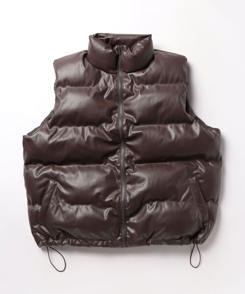 THISIS(ディスイズ)の「PUレザー 中綿ベスト(ダウンベスト・メンズ・ブラック/ブラウン・X-LARGE/MEDIUM/LARGE)」の6枚目の写真