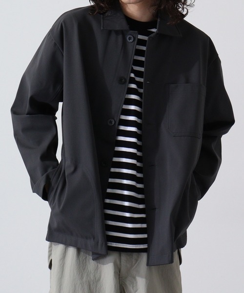 URBAN SQUARE(アーバンスクエア)の「URBAN SQUARE エアリーダンボール カバーオールジャケット(カバーオール・メンズ・カーキ/ネイビー/モカ/ブラック・L/LL/M)」の18枚目の写真