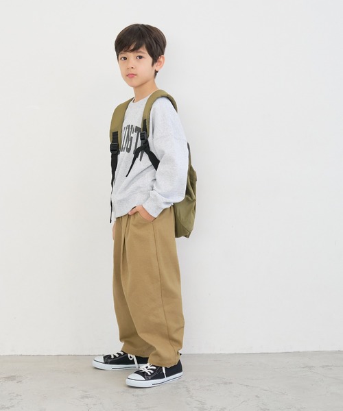 coca（coca）（コカ）の「キッズ カツラギタックボリュームパンツ（その他パンツ・キッズ・ベージュ/カーキ・110/120/130/140）」の4枚目の写真