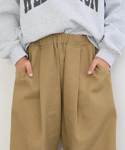 coca（coca）（コカ）の「キッズ カツラギタックボリュームパンツ（その他パンツ・キッズ・ベージュ/カーキ・110/120/130/140）」の3枚目の写真