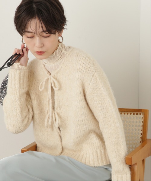 N.（N. Natural Beauty Basic）（エヌエヌナチュラルビューティーベーシック）の「◆フェザーフロントリボンカーディガン（カーディガン/ボレロ・レディース・オレンジ/グレー/ベージュ/クリーム・MEDIUM）」の17枚目の写真