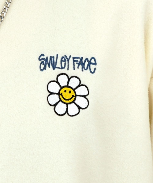 SMILEY FACE(スマイリーフェイス)の「【GROOVY STORE】SMILEY FACE オーバーサイズ フリーストレーナー(スウェット・メンズ・ブラック/アイボリー/ダークブルー/グレイッシュベージュ・M/L/LL)」の9枚目の写真