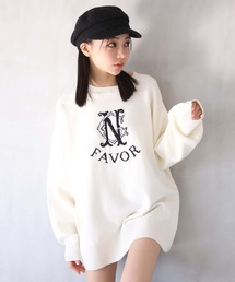 one after another NICE CLAUP | オーバーサイズロゴジャガードニット(ニット/セーター)