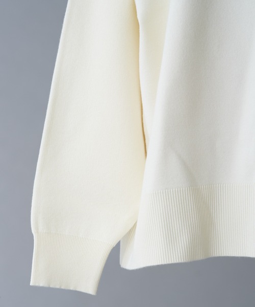 one after another NICE CLAUP（ワンアフターアナザーナイスクラップ）の「オーバーサイズロゴジャガードニット（ニット/セーター・レディース・オフホワイト/ブラック/グレー/ピンク・FREE）」の22枚目の写真
