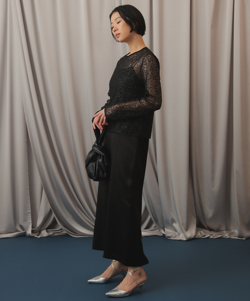 セール】habiスパンコールレースブラウス（シャツ/ブラウス）｜SLOBE