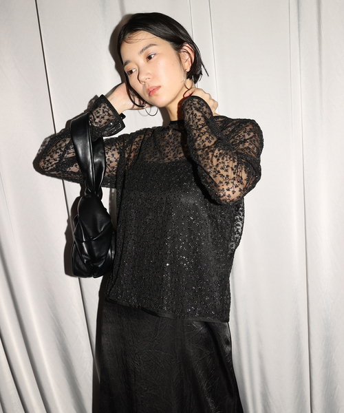 【未使用、未着用】スローブイエナ　habiレースブラウス 未使用、未着用】スローブイエナ habiレースブラウス SLOBE IENA