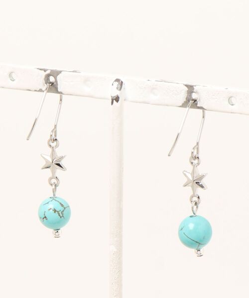 tone(トーン)の「【fuwari】星×天然石 サージカルステンレス ピアス(MA)(ピアス(両耳用)・レディース・グリーン/パープル/ターコイズブルー/レッド/イエロー系その他・FREE)」の12枚目の写真