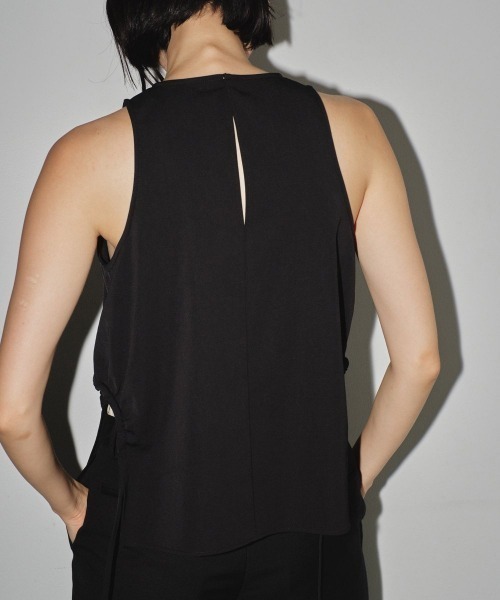 TODAYFUL（トゥデイフル）の「TODAYFUL　Side Gather Tops サイドギャザートップス/12410415（タンクトップ・レディース・オートミール/ブラック・ONE SIZE）」の5枚目の写真