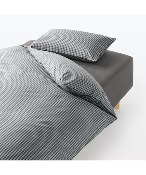 無印良品(ムジルシリョウヒン)の「再生ポリエステル使い 乾きやすい 掛ふとんカバー・S 150×210cm用(寝具・メンズ・イエロー系6/ブルー系9/ブラウン系2/グレー系6・FREE)」の7枚目の写真