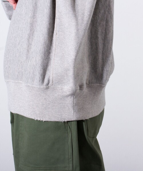 Champion(チャンピオン)の「【Champion/チャンピオン】REVERSEWEAVE ロゴスウェット ダメージ加工(スウェット・メンズ・ヘザーグレー/ネイビー/モスグリーン・L/M)」の5枚目の写真