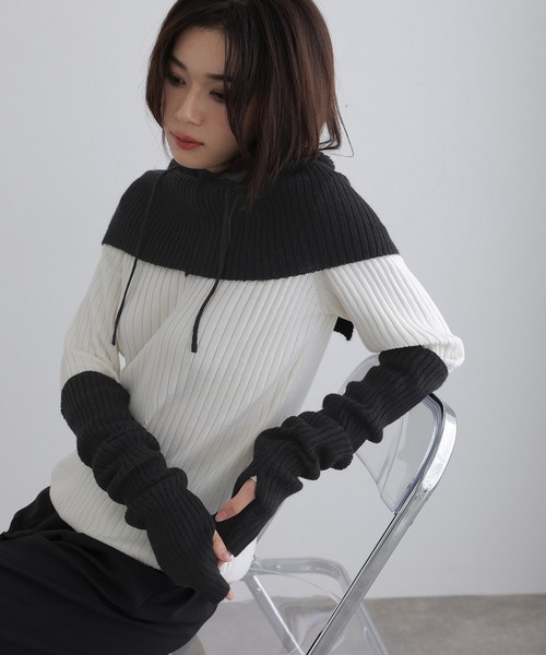 フミカウチダ　希少ニットフリンジアームウォーマー フミカウチダ 希少ニットフリンジアームウォーマー