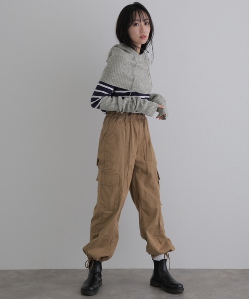 フーディー＆アームウォーマー（ニット/セーター）｜ElegChic