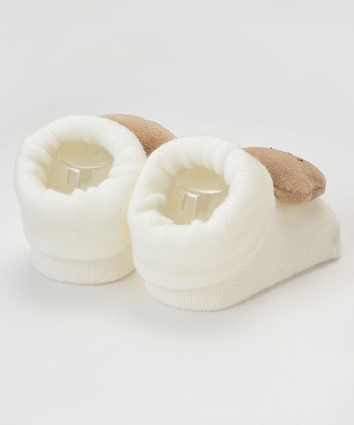 petit main（プティマイン）の「アニマルモチーフカップソックス（ベビーシューズ/ベビーソックス・キッズ・ライトピンク/ライトグレー/アイボリー・9-11cm/11-13cm）」の5枚目の写真