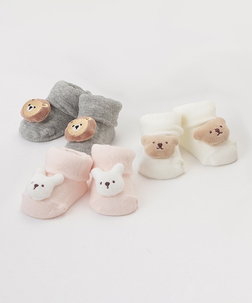 petit main（プティマイン）の「アニマルモチーフカップソックス（ベビーシューズ/ベビーソックス・キッズ・ライトピンク/ライトグレー/アイボリー・9-11cm/11-13cm）」の14枚目の写真