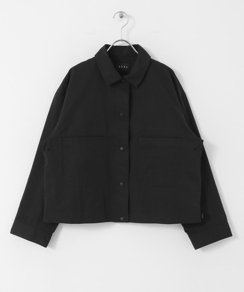 EKAL（エカル）の「撥水ショートカバーオールジャケット（カバーオール・レディース・ベージュ系/ブラック・ONE SIZE）」の14枚目の写真