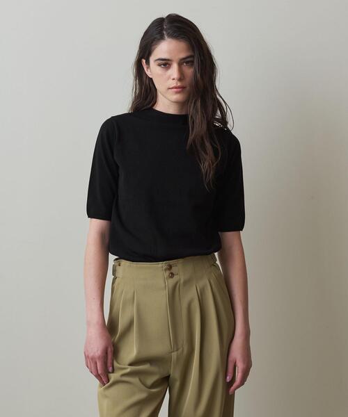 「Steven Alan」 半袖ニット FREE ベージュ レディース Steven Alan＞アイレット ハーフスリーブ プルオーバー（ニット