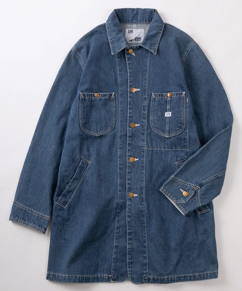 Lee(リー)の「【Lee/リー】オーバーサイズ ロング丈 デニムワークコート/カバーオール(カバーオール・メンズ・ライトインディゴブルー/インディゴブルー・L/M)」の9枚目の写真