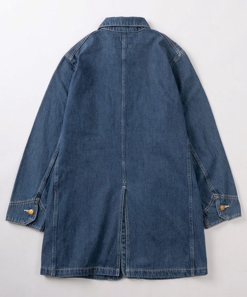 Lee(リー)の「【Lee/リー】オーバーサイズ ロング丈 デニムワークコート/カバーオール(カバーオール・メンズ・ライトインディゴブルー/インディゴブルー・L/M)」の3枚目の写真