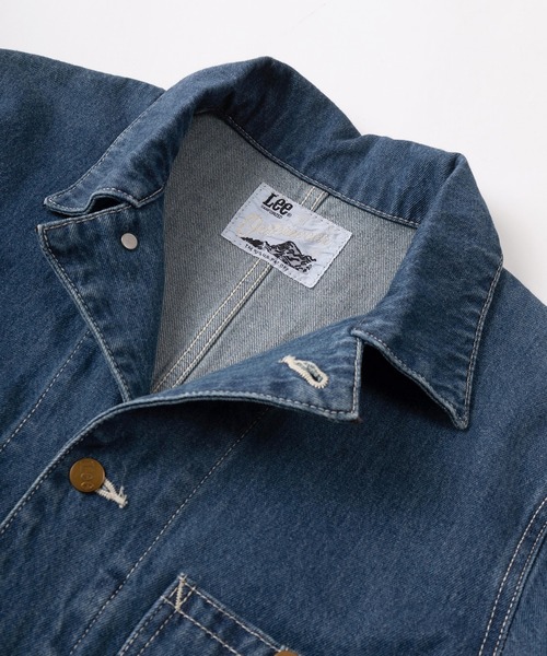 Lee(リー)の「【Lee/リー】オーバーサイズ ロング丈 デニムワークコート/カバーオール(カバーオール・メンズ・ライトインディゴブルー/インディゴブルー・L/M)」の11枚目の写真