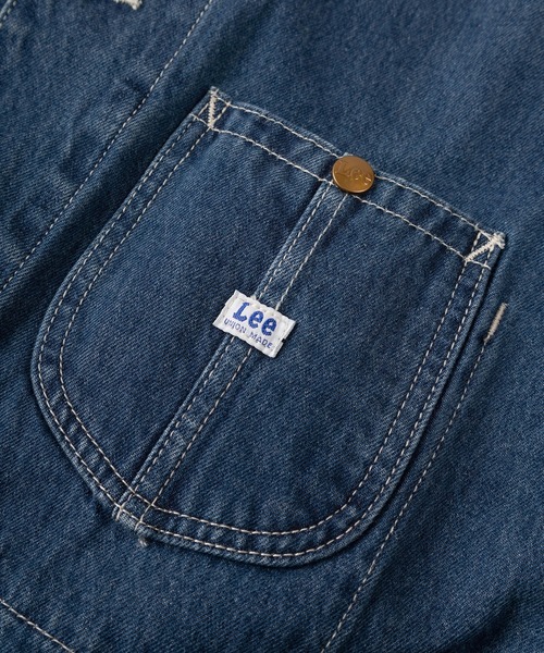 Lee(リー)の「【Lee/リー】オーバーサイズ ロング丈 デニムワークコート/カバーオール(カバーオール・メンズ・ライトインディゴブルー/インディゴブルー・L/M)」の16枚目の写真