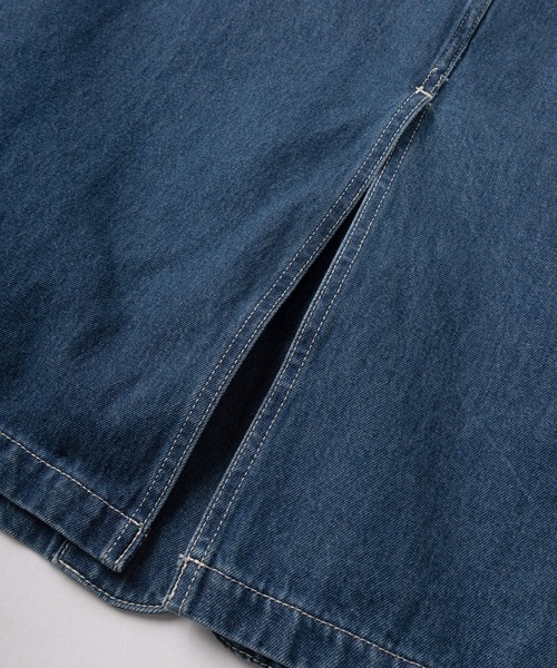 Lee(リー)の「【Lee/リー】オーバーサイズ ロング丈 デニムワークコート/カバーオール(カバーオール・メンズ・ライトインディゴブルー/インディゴブルー・L/M)」の4枚目の写真