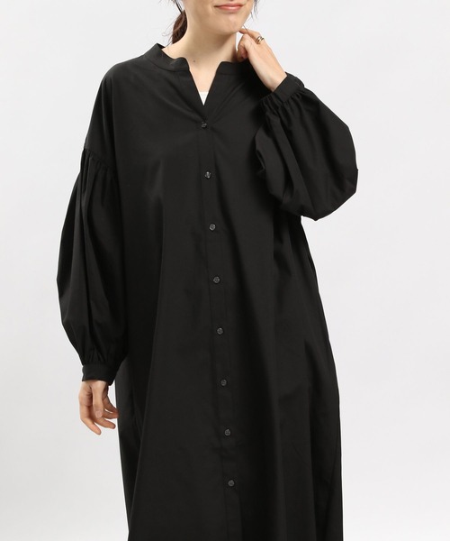 GLOBAL WORK Smile Seed Store（グローバルワーク スマイルシードストア）の「袖ボリュームワンピース/976998（シャツワンピース・レディース・チェック/ブルー系その他6/ブルー系その他5/ブラック・SMALL/MEDIUM/X-LARGE/LARGE）」の13枚目の写真