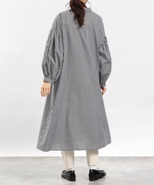 GLOBAL WORK Smile Seed Store（グローバルワーク スマイルシードストア）の「袖ボリュームワンピース/976998（シャツワンピース・レディース・チェック/ブルー系その他6/ブルー系その他5/ブラック・SMALL/MEDIUM/X-LARGE/LARGE）」の22枚目の写真