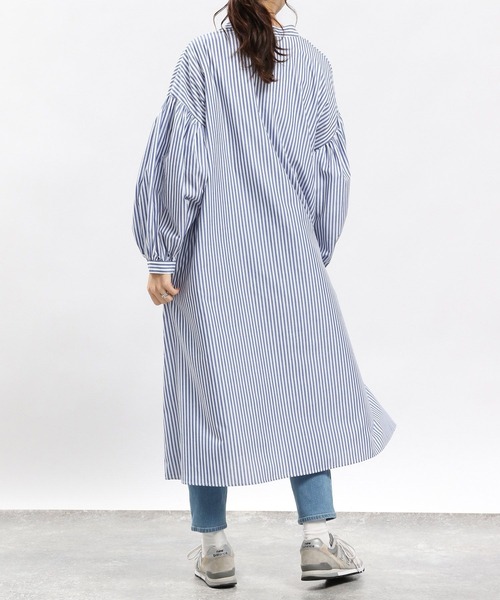 GLOBAL WORK Smile Seed Store（グローバルワーク スマイルシードストア）の「袖ボリュームワンピース/976998（シャツワンピース・レディース・チェック/ブルー系その他6/ブルー系その他5/ブラック・SMALL/MEDIUM/X-LARGE/LARGE）」の15枚目の写真