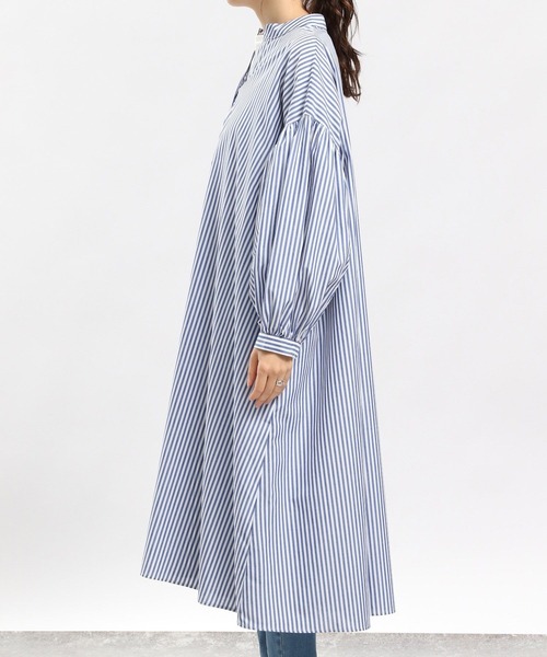 GLOBAL WORK Smile Seed Store（グローバルワーク スマイルシードストア）の「袖ボリュームワンピース/976998（シャツワンピース・レディース・チェック/ブルー系その他6/ブルー系その他5/ブラック・SMALL/MEDIUM/X-LARGE/LARGE）」の16枚目の写真