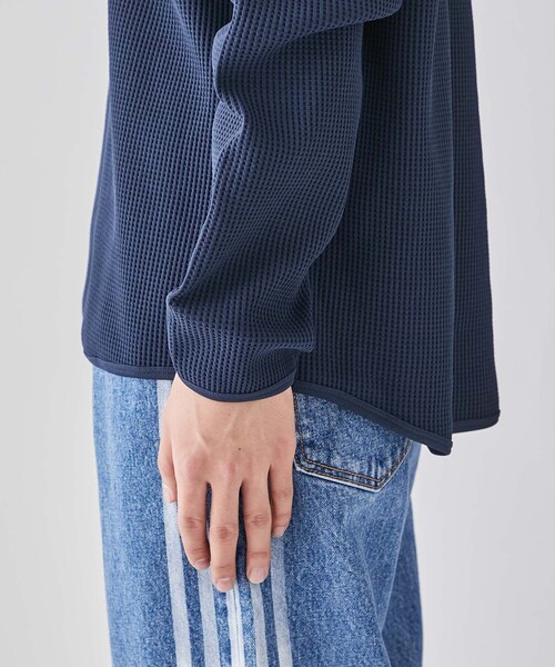 GOLDWIN（ゴールドウィン）の「【GOLDWIN/ゴールドウィン】WF Light L/S Hoodie（スウェット・メンズ・ネイビー/ブラック・3/4）」の4枚目の写真