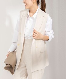 NOLLEY’S | 《セットアップ対応》ウォッシャブル麻混ストレッチジレ(ベスト)