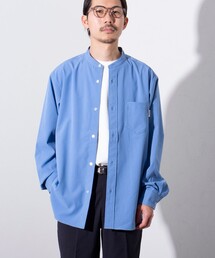 GLOSTER | 【GLOSTER/グロスター】楊柳 バンドカラーシャツ ワイドフィット(シャツ/ブラウス)