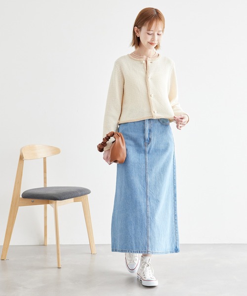 ROPE' PICNIC(ロペピクニック)の「サマーツイード風ニットカーディガン(カーディガン/ボレロ・レディース・ブラック系その他/グレー系その他/ホワイト系その他6・38)」の9枚目の写真