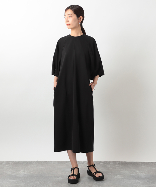 VERMEIL par iena(ヴェルメイユパーイエナ)の「【TICCA/ティッカ】バルーンスリーブワンピース(ワンピース・レディース・ブラック・X-SMALL)」の2枚目の写真