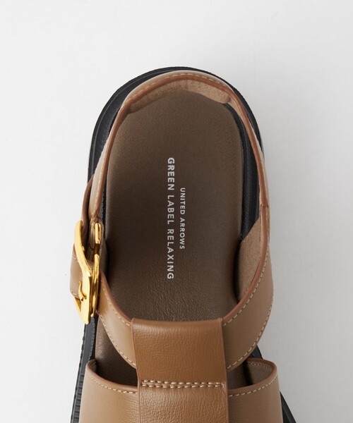 GREEN LABEL RELAXING ブラック コンフォートサンダル S green label relaxing（グリーンレーベルリラクシング）の