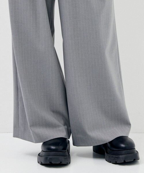 CITY TOKYO(シティトウキョウ)の「タフタラインポケットストレートパンツ(スラックス・レディース・ネイビー/ライトグレー・1/2)」の16枚目の写真