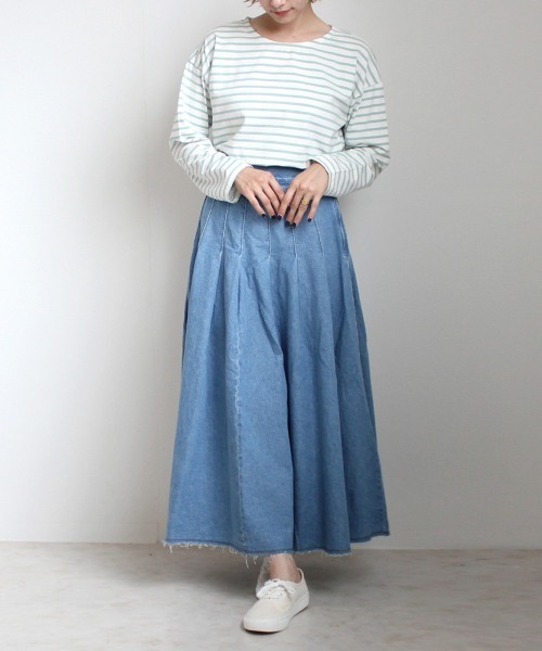 SELECT LEVERY(セレクトリベリー)の「デニムタックフレアスカート(デニムスカート・レディース・ネイビー/グレー/ブルー・X-LARGE/LARGE/MEDIUM/SMALL)」の13枚目の写真