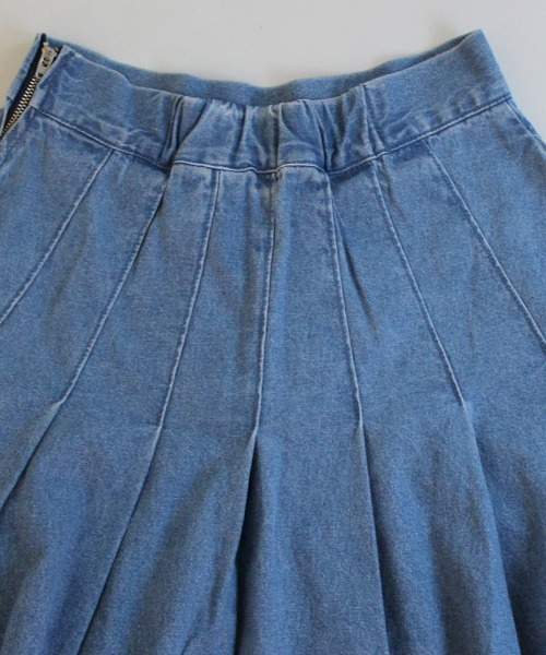SELECT LEVERY(セレクトリベリー)の「デニムタックフレアスカート(デニムスカート・レディース・ネイビー/グレー/ブルー・X-LARGE/LARGE/MEDIUM/SMALL)」の14枚目の写真