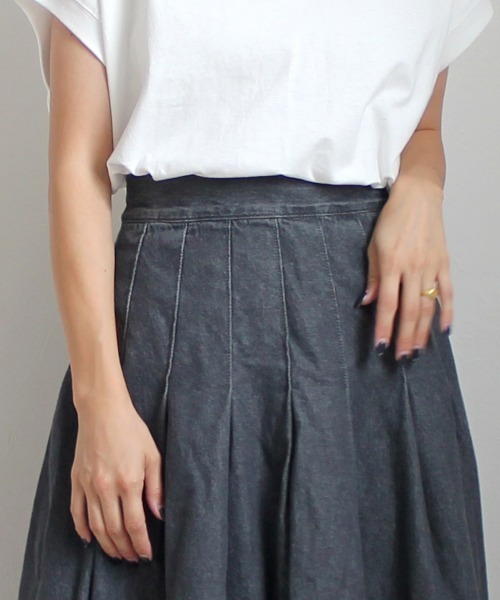 SELECT LEVERY(セレクトリベリー)の「デニムタックフレアスカート(デニムスカート・レディース・ネイビー/グレー/ブルー・X-LARGE/LARGE/MEDIUM/SMALL)」の19枚目の写真