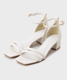 OPAQUE.CLIP | スクエアトゥダブルブリッジサンダル(サンダル)