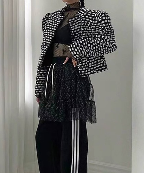 LAFFMO（ラフモ）の「リボンシースルートップス（Tシャツ/カットソー・レディース・ホワイト/ブラック・F）」の7枚目の写真